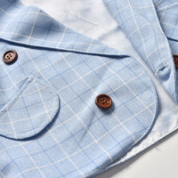 Load image into Gallery viewer, 3 Pieces Set Baby Kid Boys Dressy Bow Shirts Checked Vests Waistcoats And Suits Trousers Wholesale 220302236
