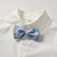 Load image into Gallery viewer, 3 Pieces Set Baby Kid Boys Dressy Bow Shirts Checked Vests Waistcoats And Suits Trousers Wholesale 220302236
