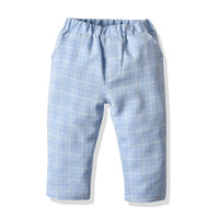 Load image into Gallery viewer, 3 Pieces Set Baby Kid Boys Dressy Bow Shirts Checked Vests Waistcoats And Suits Trousers Wholesale 220302236
