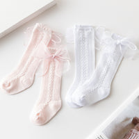 Load image into Gallery viewer, Girls Solid Color Bow Accessories Socks Wholesale 220302248
