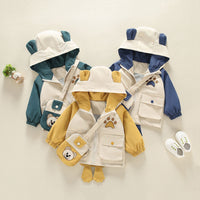 Load image into Gallery viewer, Baby Kid Boys Color-blocking Cartoon Print Jackets Outwears Wholesale 220302251
