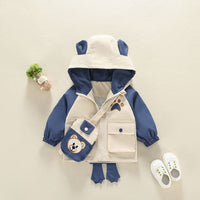 Load image into Gallery viewer, Baby Kid Boys Color-blocking Cartoon Print Jackets Outwears Wholesale 220302251
