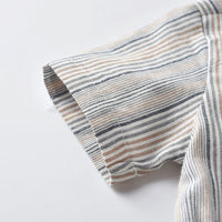 Load image into Gallery viewer, 2 Pieces Set Baby Kid Big Kid Boys Striped Bow Shirts And Solid Color Rompers Wholesale 220302254
