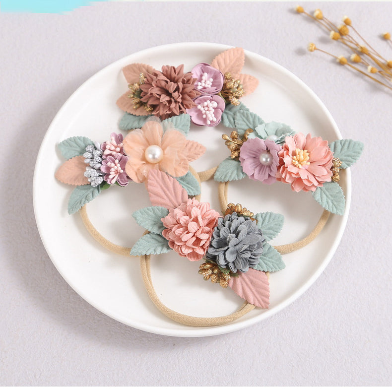 Girls Color-blocking Flower Accessories Headwear Wholesale 220302255