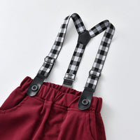 Load image into Gallery viewer, 2 Pieces Set Baby Kid Boys Birthday Party Solid Color Bow Shirts And Rompers And Jumpsuits Wholesale 220302256
