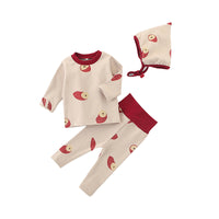 Load image into Gallery viewer, 3 Pieces Set Baby Kid Girls Color-blocking Print Tops And Pants And Hats Wholesale 220302260
