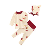 Load image into Gallery viewer, 3 Pieces Set Baby Kid Girls Color-blocking Print Tops And Pants And Hats Wholesale 220302260
