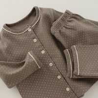 Load image into Gallery viewer, 2 Pieces Set Baby Kid Unisex Polka dots Tops And Pants Sleepwears Wholesale 220302279
