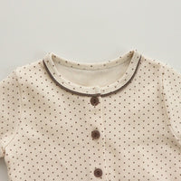 Load image into Gallery viewer, 2 Pieces Set Baby Kid Unisex Polka dots Tops And Pants Sleepwears Wholesale 220302279
