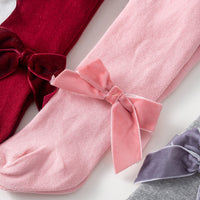 Load image into Gallery viewer, Girls Solid Color Bow Accessories Socks Wholesale 22030228
