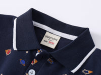 Load image into Gallery viewer, Baby Kid Boys Dinosaur Animals Plant Star Galaxy Expression Print Polo Shirts Wholesale 220302288
