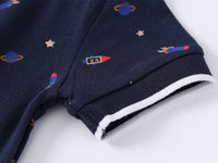 Load image into Gallery viewer, Baby Kid Boys Dinosaur Animals Plant Star Galaxy Expression Print Polo Shirts Wholesale 220302288
