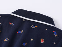 Load image into Gallery viewer, Baby Kid Boys Dinosaur Animals Plant Star Galaxy Expression Print Polo Shirts Wholesale 220302288
