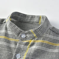 Load image into Gallery viewer, 2 Pieces Set Baby Kid Boys Checked Print Shirts And Solid Color Shorts Wholesale 530711918
