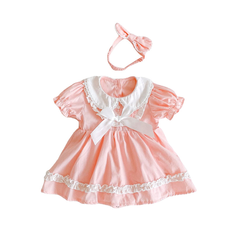 Baby Girls Bow Dresses Wholesale 220302299
