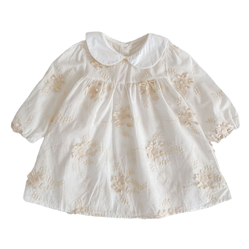 Baby Kid Girls Flower Embroidered Dresses Wholesale 840611911