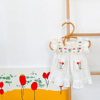 Load image into Gallery viewer, Baby Kid Girls Flower Embroidered Dresses Wholesale 220302305
