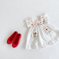 Load image into Gallery viewer, Baby Kid Girls Flower Embroidered Dresses Wholesale 220302305
