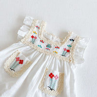 Load image into Gallery viewer, Baby Kid Girls Flower Embroidered Dresses Wholesale 220302305
