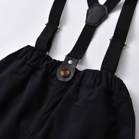 Load image into Gallery viewer, 2 Pieces Set Baby Kid Boys Dressy Solid Color Bow Shirts And Rompers Wholesale 220302307
