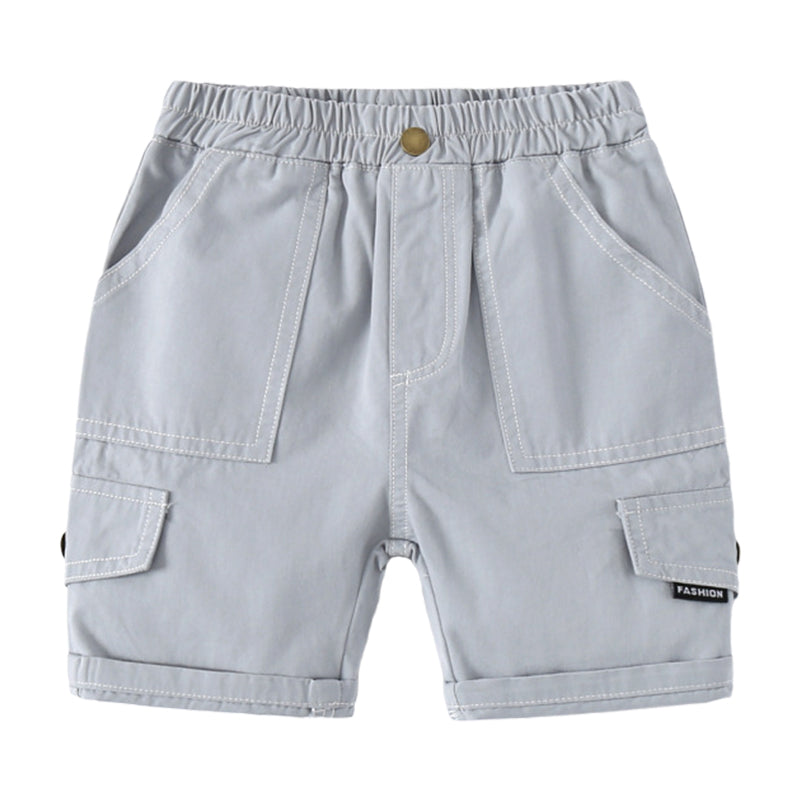 Baby Kid Boys Solid Color Shorts Wholesale 220302312
