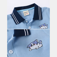 Load image into Gallery viewer, Baby Kid Boys Striped Cartoon Embroidered T-Shirts Wholesale 220302315

