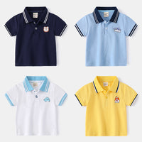 Load image into Gallery viewer, Baby Kid Boys Striped Cartoon Embroidered T-Shirts Wholesale 220302315
