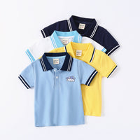 Load image into Gallery viewer, Baby Kid Boys Striped Cartoon Embroidered T-Shirts Wholesale 220302315
