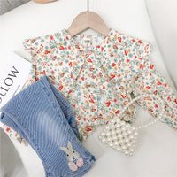 Load image into Gallery viewer, Baby Kid Girls Flower Print Blouses Wholesale 220302331

