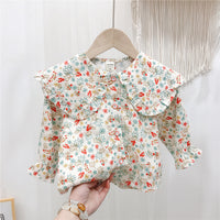 Load image into Gallery viewer, Baby Kid Girls Flower Print Blouses Wholesale 220302331
