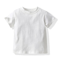Load image into Gallery viewer, 3 Pieces Set Baby Kid Big Kid Boys Solid Color T-Shirts And Checked Shirts And Shorts Wholesale 220302333
