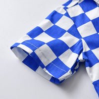 Load image into Gallery viewer, 3 Pieces Set Baby Kid Big Kid Boys Solid Color T-Shirts And Checked Shirts And Shorts Wholesale 220302333
