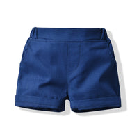 Load image into Gallery viewer, 3 Pieces Set Baby Kid Big Kid Boys Solid Color T-Shirts And Checked Shirts And Shorts Wholesale 220302333
