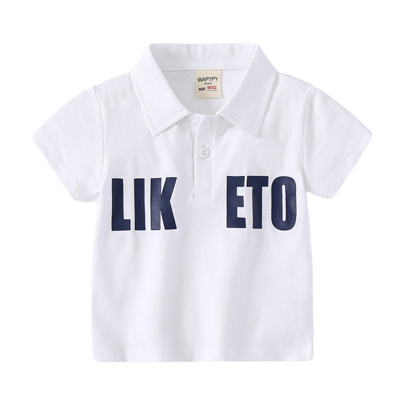 Baby Kid Boys Letters Polo Shirts Wholesale 220302335