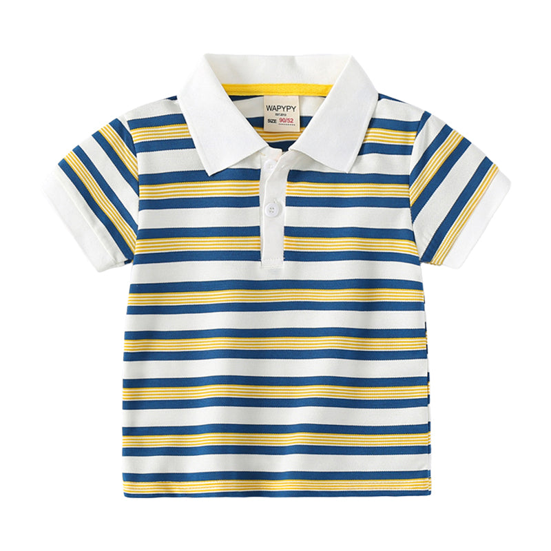 Baby Kid Boys Striped Polo Shirts Wholesale 220302336