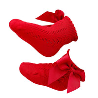Load image into Gallery viewer, Baby Kid Girls Solid Color Bow Spanish Accessories Socks Wholesale 22030236
