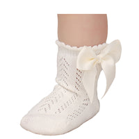 Load image into Gallery viewer, Baby Kid Girls Solid Color Bow Spanish Accessories Socks Wholesale 22030236
