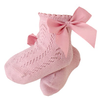 Load image into Gallery viewer, Baby Kid Girls Solid Color Bow Spanish Accessories Socks Wholesale 22030236
