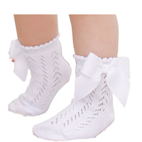 Load image into Gallery viewer, Baby Kid Girls Solid Color Bow Spanish Accessories Socks Wholesale 22030236
