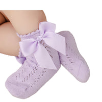Load image into Gallery viewer, Baby Kid Girls Solid Color Bow Spanish Accessories Socks Wholesale 22030236
