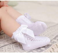 Load image into Gallery viewer, Baby Kid Girls Solid Color Bow Spanish Accessories Socks Wholesale 22030236
