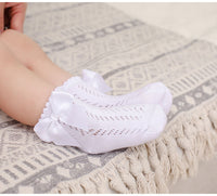 Load image into Gallery viewer, Baby Kid Girls Solid Color Bow Spanish Accessories Socks Wholesale 22030236
