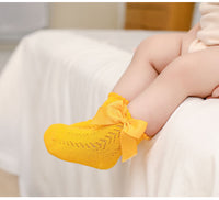 Load image into Gallery viewer, Baby Kid Girls Solid Color Bow Spanish Accessories Socks Wholesale 22030236
