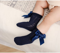 Load image into Gallery viewer, Baby Kid Girls Solid Color Bow Spanish Accessories Socks Wholesale 22030236

