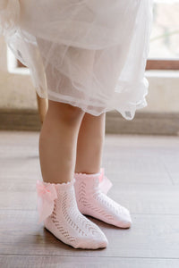 Load image into Gallery viewer, Baby Kid Girls Solid Color Bow Spanish Accessories Socks Wholesale 22030236
