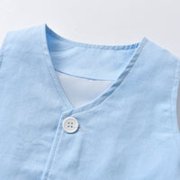 Load image into Gallery viewer, 3 Pieces Set Baby Kid Boys Bow Shirts Solid Color Vests Waistcoats And Pants Wholesale 220302360

