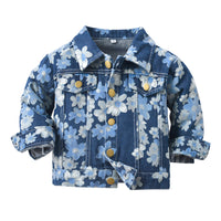 Load image into Gallery viewer, 2 Pieces Set Baby Kid Girls Flower Cartoon Print Jackets Outwears And Pants Wholesale 220302390
