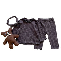 Load image into Gallery viewer, 2 Pieces Set Baby Kid Girls Polka dots Tops And Pants Sleepwears Wholesale 220302391
