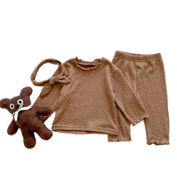 Load image into Gallery viewer, 2 Pieces Set Baby Kid Girls Polka dots Tops And Pants Sleepwears Wholesale 220302391
