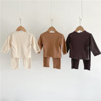 Load image into Gallery viewer, 2 Pieces Set Baby Kid Girls Polka dots Tops And Pants Sleepwears Wholesale 220302391
